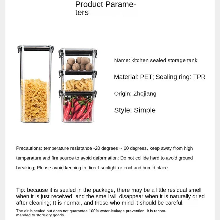 Sealed Jars Kitchen Grain Storage Organizer