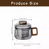 Wooden Handle Glass Teacup
