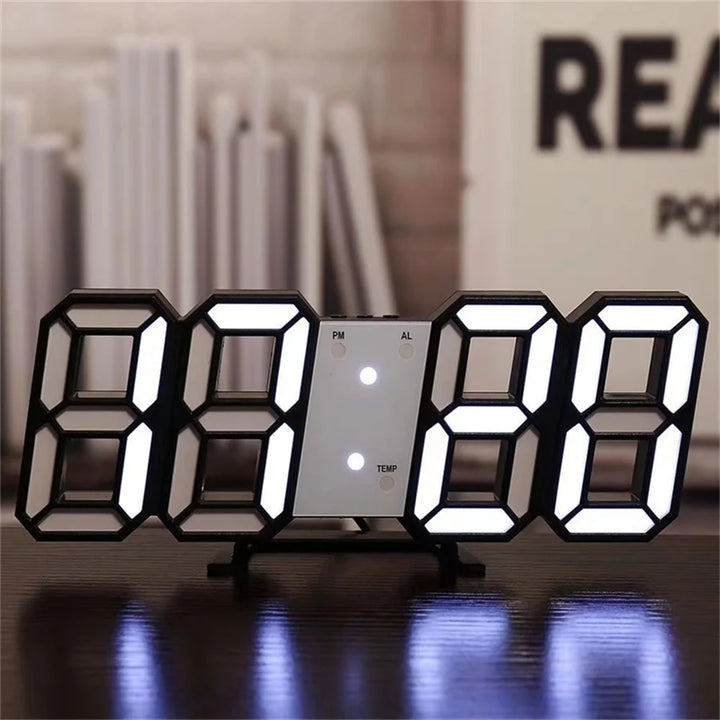 3D LED Digital Clock Wall Decoration
