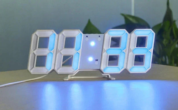 3D LED Digital Clock Wall Decoration