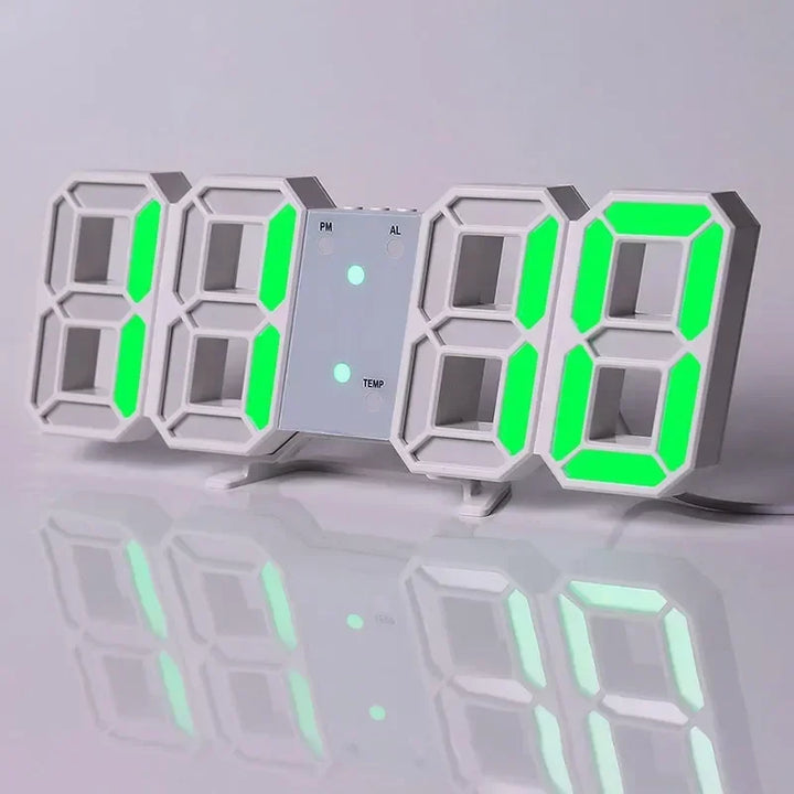 3D LED Digital Clock Wall Decoration